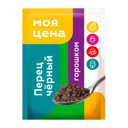 Перец Моя цена черный горошком 20г