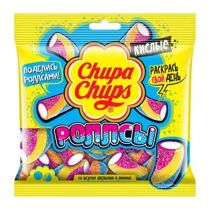 Мармелад Роллсы со вкусом апельсина и лимона Chupa Chups 150г