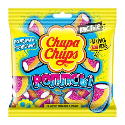 Мармелад Роллсы со вкусом апельсина и лимона Chupa Chups 150г