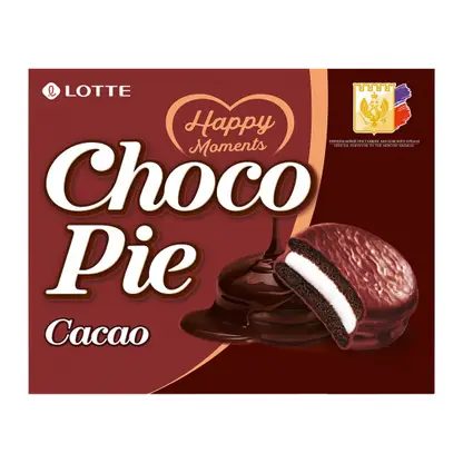 Печенье Choco Pie Cacao в глазури Lotte 12шт*28г
