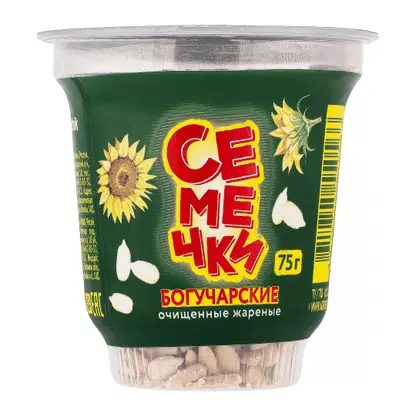 Семечки Богучарские очищенные жареные 75г