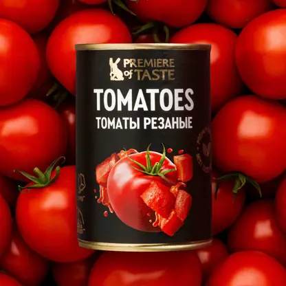 Томаты резаные в собственном соку Premiere of Taste 400г