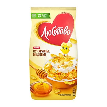 Хлопья Любятово кукрузные медовые 250 г