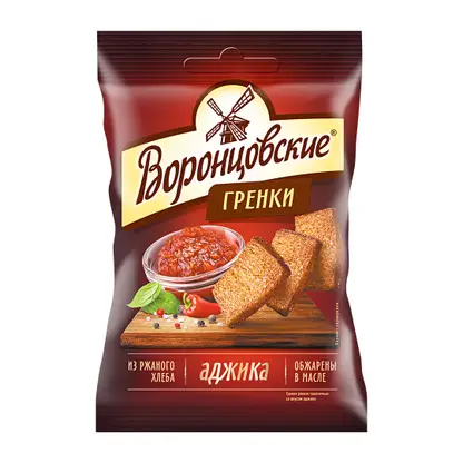 Сухарики-гренки Воронцовские Аджика 60г