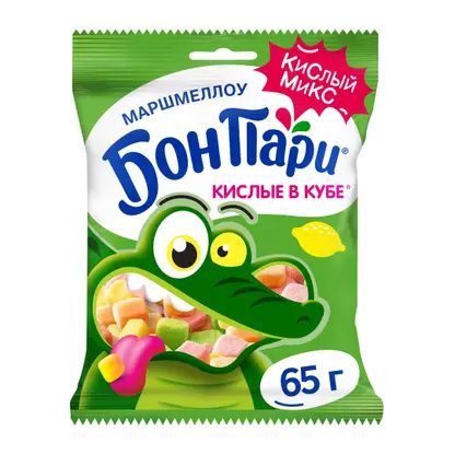 Суфле Кислые кубы со вкусом фруктов Бон Пари 65г