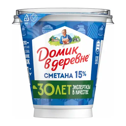 Сметана Домик в Деревне 15% 300г