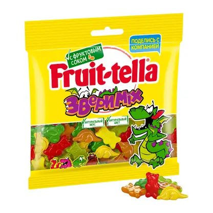 Жевательный мармелад Звери Mix Fruit-Tella 150г