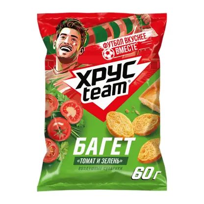 Сухарики Хрусteam Багет Томат и зелень 60г