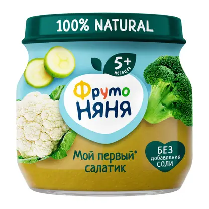 Пюре Мой первый салатик с 5 месяцев Фрутоняня 80г