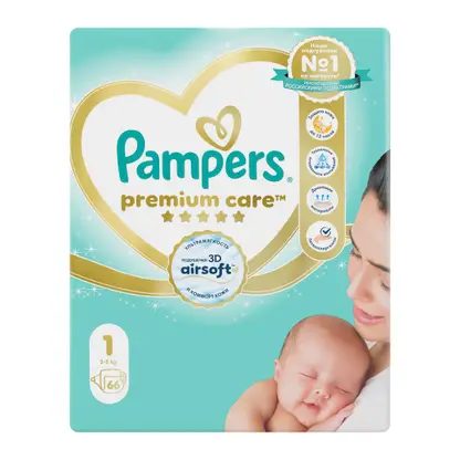 Подгузники Pampers Premium Care р.1 2-5кг 66шт
