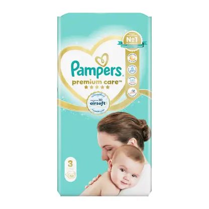 Подгузники Pampers Premium Care р.3 6-10кг 52шт