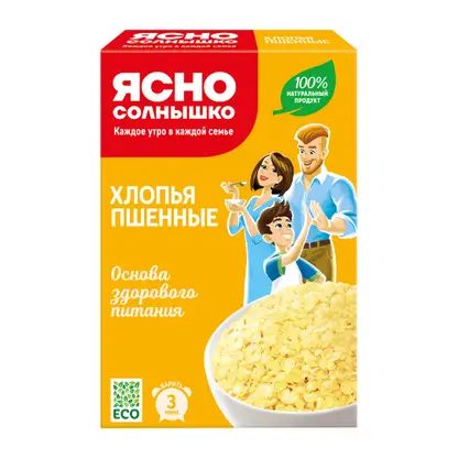 Хлопья Ясно солнышко пшенные 375г