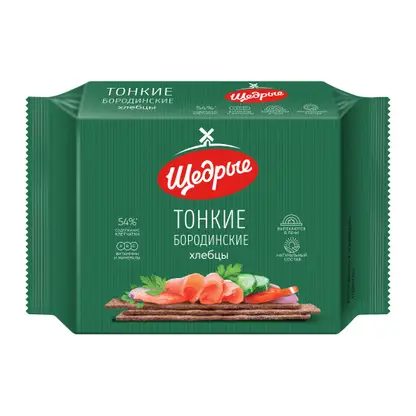 Хлебцы Бородинские тонкие Щедрые 170г
