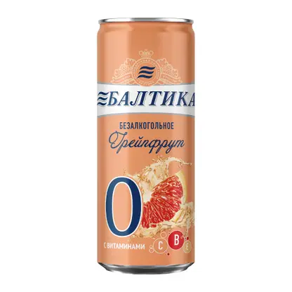 Пивной напиток безалкогольный Балтика №0 Грейпфрут 0.5% 330мл