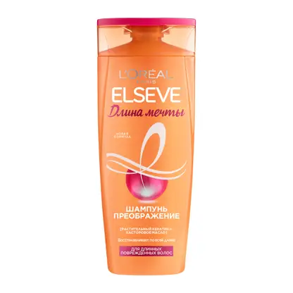 Шампунь L’Oréal Paris Elseve Преображение Длина мечты с кератином для длинных поврежденных волос 400мл