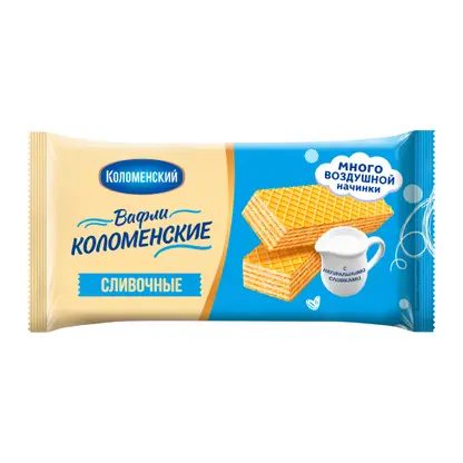 Вафли Сливочные Коломенские 200г