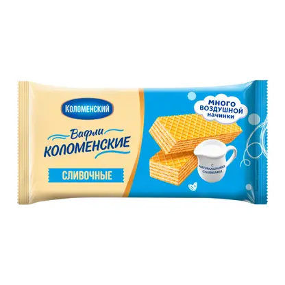 Вафли Сливочные Коломенские 200г