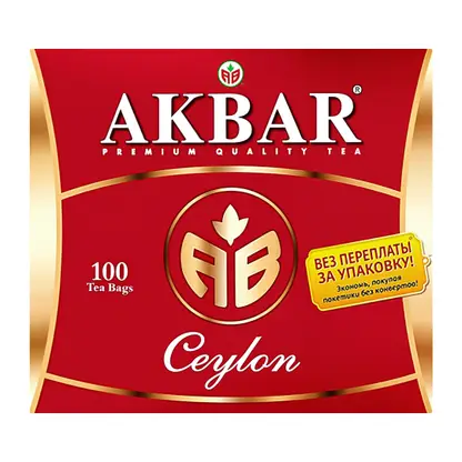Чай черный Akbar Ceylon 100пак