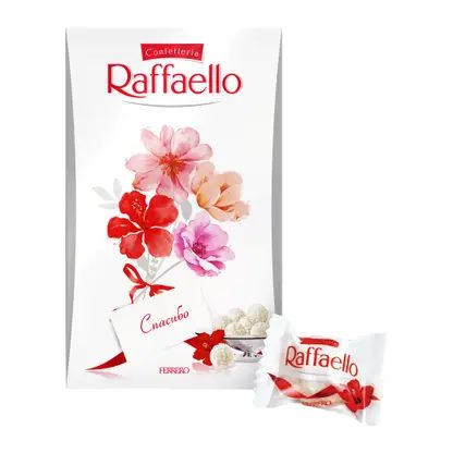 Конфеты с цельным миндальным орехом в кокосовой обсыпке Raffaello 70г