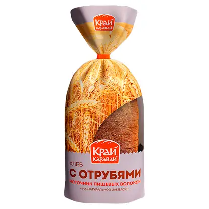 Хлеб с отрубями нарезанный Край Каравай 400г