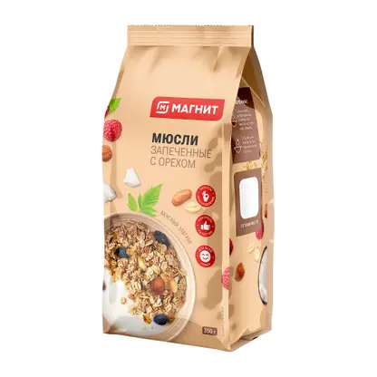 Мюсли Магнит запеченные с орехом 350г
