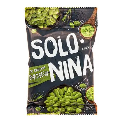 Арахис со вкусом васаби жареный Solonina 70г