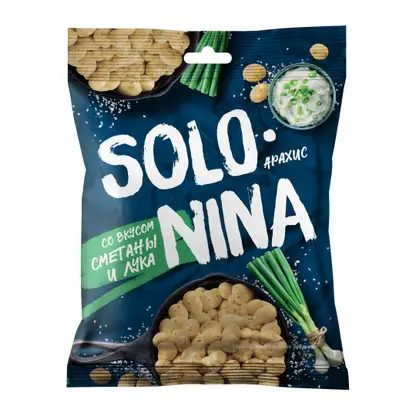 Арахис со вкусом сметаны и лука жареный Solonina 70г