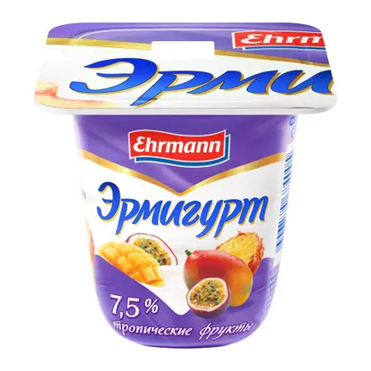 Продукт йогуртный Эрмигурт Тропические фрукты 7.5% 100г