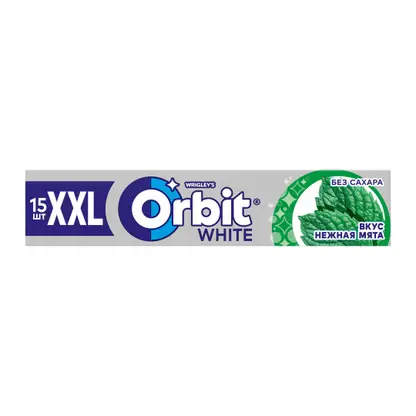 Жевательная резинка Orbit White XXL Нежная мята без сахара 20.4г