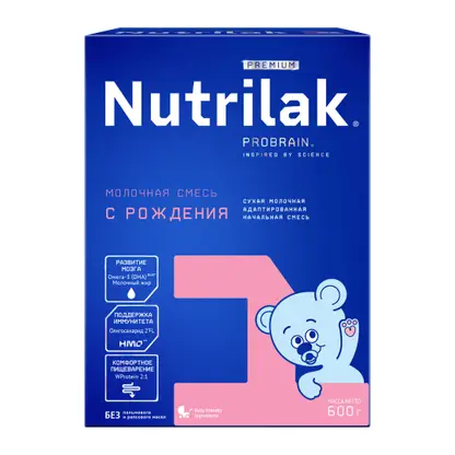 Смесь молочная Nutrilak Premium 1 с рождения 600г