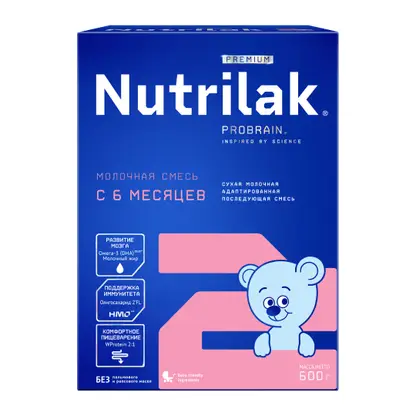 Смесь молочная Nutrilak Premium 2 с 6месяцев 600г