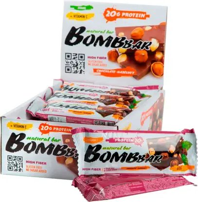 Батончик протеиновый Шоколад и фундук Bombbar 60г