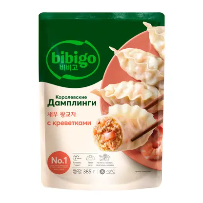 Дамплинги Bibigo королевские с креветками 385г