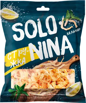 Кальмар стружка сушено-вяленый Solonina 70г