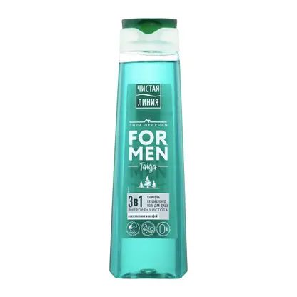 Шампунь кондиционер и гель для душа 3в1 Чистая линия For Men 400мл