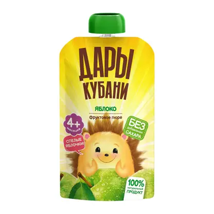 Пюре Дары Кубани яблоко с 4 месяцев 90г