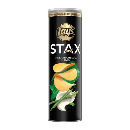 Чипсы Пикантная паприка/Ребрышки барбекю/Сметана и лук Lays Stax 140г в ассортименте
