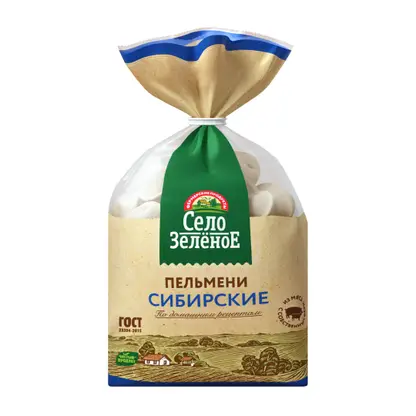 Пельмени Село Зеленое Сибирские Свинина Говядина 800г