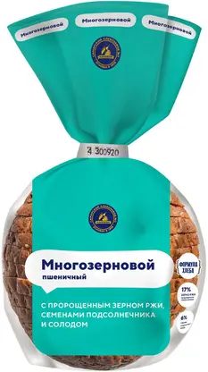 Хлеб Многозерновой подовый ржано-пшеничный нарезанный Самарский ХЗ №5 350г