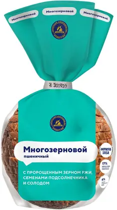 Хлеб Многозерновой подовый ржано-пшеничный нарезанный Самарский ХЗ №5 350г