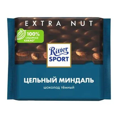 Шоколад темный с цельным миндалем Ritter Sport 50% 100г