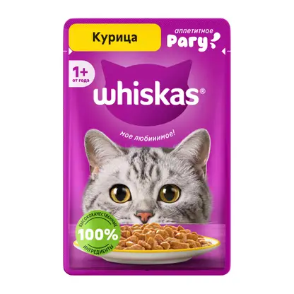 Корм для кошек в желе рагу с курицей Whiskas 75г