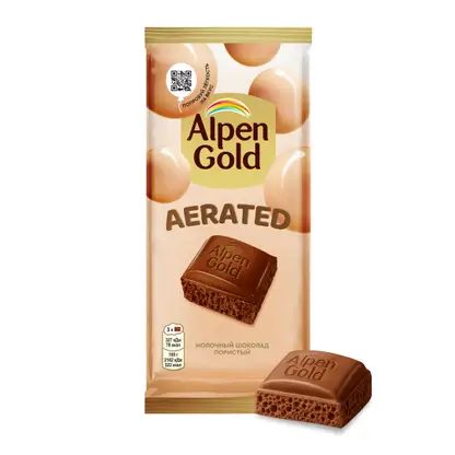 Шоколад Aerated молочный пористый Alpen Gold 75/80г