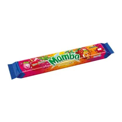 Конфеты жевательные со вкусом апельсина вишни малины и клубники Mamba 79.5г