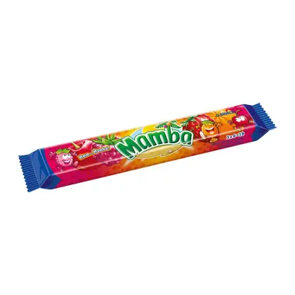 Конфеты жевательные со вкусом апельсина вишни малины и клубники Mamba 79.5г