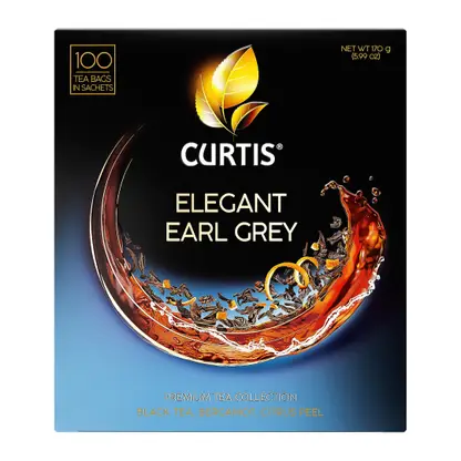 Чай черный Curtis Elegant Earl Grey бергамот-цитрус 100саше 170г