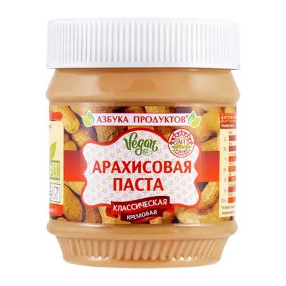 Арахисовая паста Классическая кремовая Азбука продуктов 340г