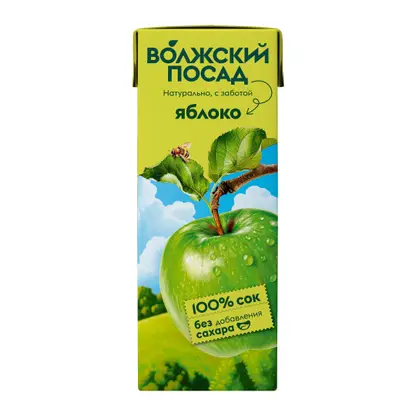 Сок Волжский посад яблочный 200мл