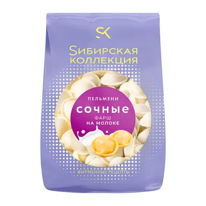 Пельмени Sибирская Коллекция Сочные с фаршем на молоке 700г