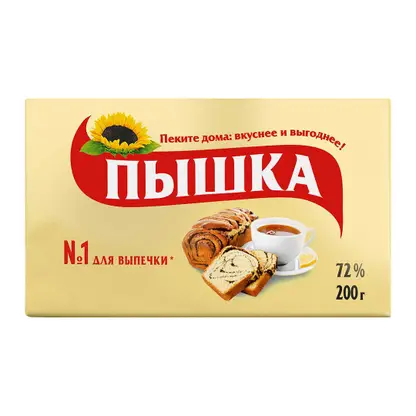 Маргарин для выпечки Пышка 72% 200г